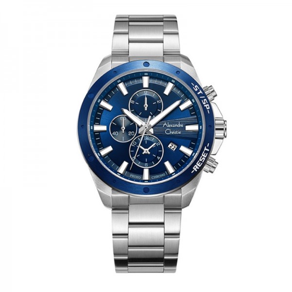 Alexandre Christie AC 6669 Silver Blue MCBTUBU